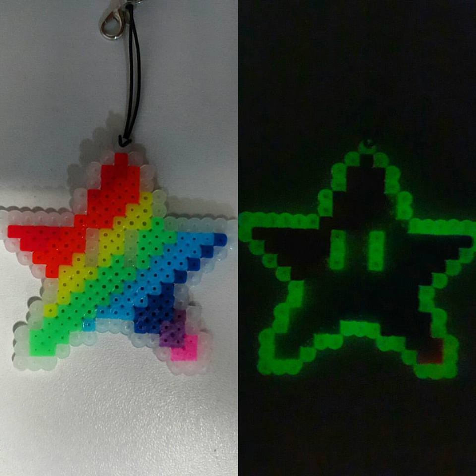 Glow in the dark mario star