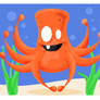 Vector Buddy- Orange Octopus
