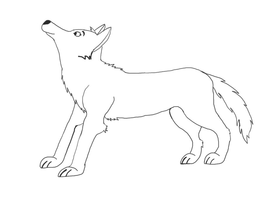 Basic Wolf Lineart Wolf lineart by FrosteeFox on DeviantArt