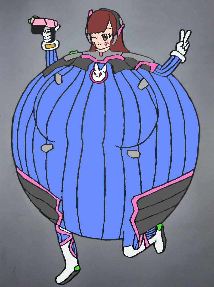 Roly Poly D.Va (by Bloondice28) COLORED by LmaoshadeNinja on DeviantArt