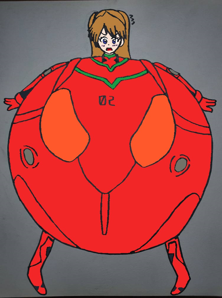 Roly Poly Asuka (by Bloondice28) COLORED by LmaoshadeNinja on DeviantArt