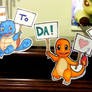 Pokemon Paper Dolls #001, 004, 007 - Welcome Sign