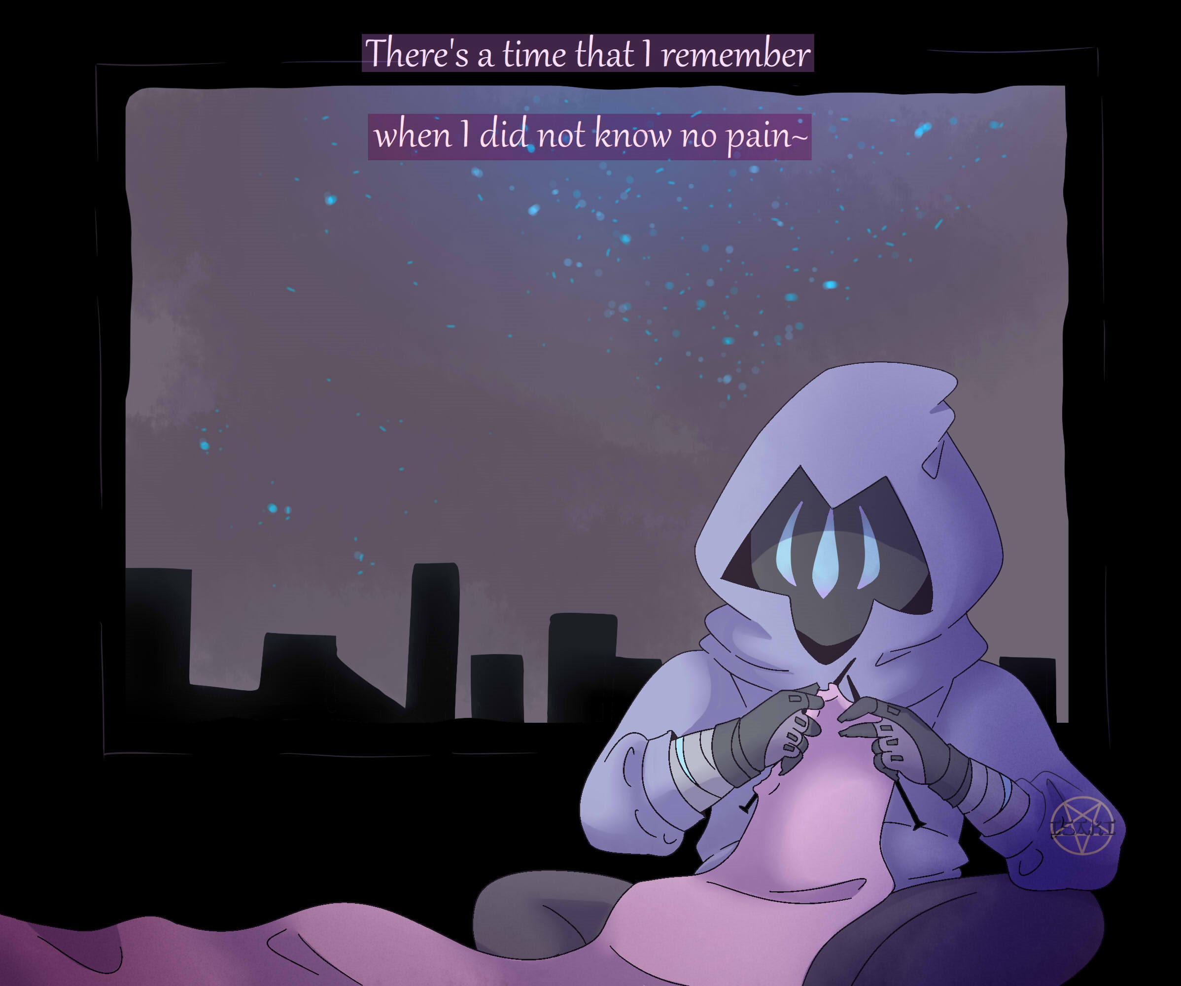 Omen knitting ending screen by Pinkyxsaki on DeviantArt
