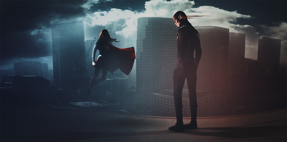 Supergirl And Flash Crossover Banner