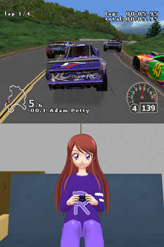 Ran Shibuki Playing NASCAR Rumble