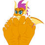 Smolder's 5-Toed Orange Dragon feet tease