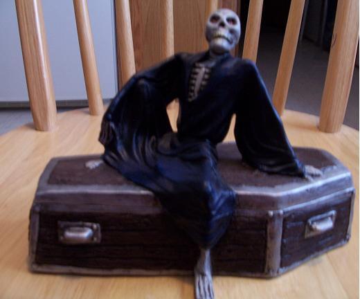 Skeleton with Coffin