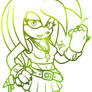 Ivy the Echidna Lineart -- COMM