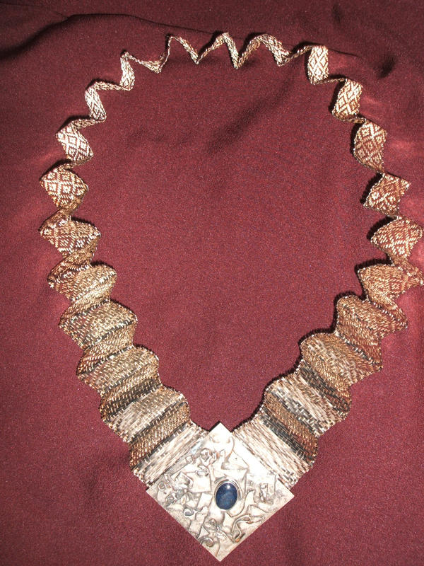 Woven Lapis Collar