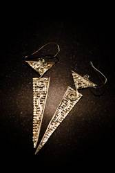 Woven Triangle Earrings