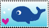 i love whales stamp