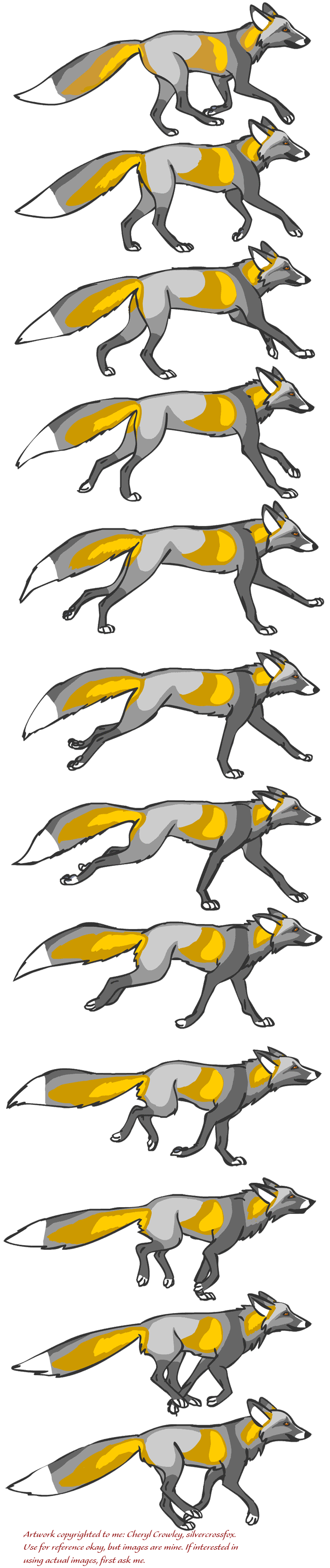Fox Running Reference by silvercrossfox on DeviantArt