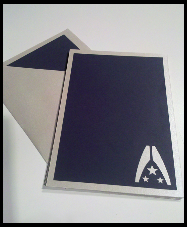 Mass Effect: Alliance themed stationery.