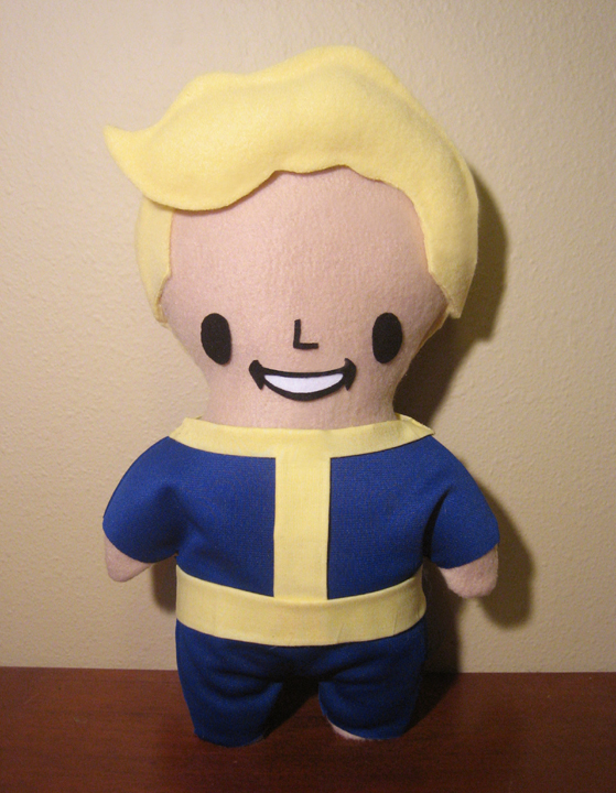 fallout vault boy plushie, chibi style!