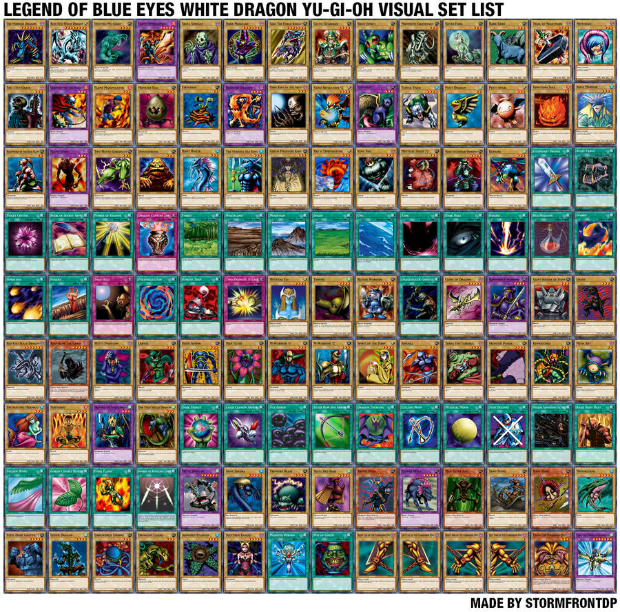 Yu-Gi-Oh Legend of Blue Eyes White Dragon Set List by Stormfrontdp on DeviantArt Yu-Gi-Oh Legend of Blue Eyes White Dragon Set List by Stormfrontdp on DeviantArt