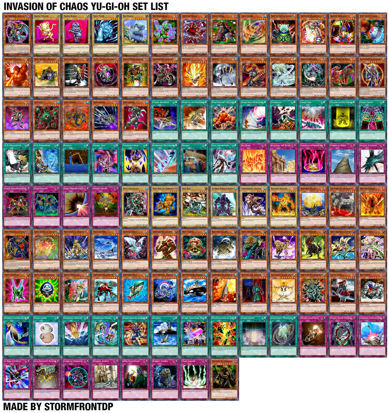 Yu-Gi-Oh Invasion of Chaos (IOC) Set List by Stormfrontdp on DeviantArt Yu-Gi-Oh Invasion of Chaos (IOC) Set List by Stormfrontdp on DeviantArt