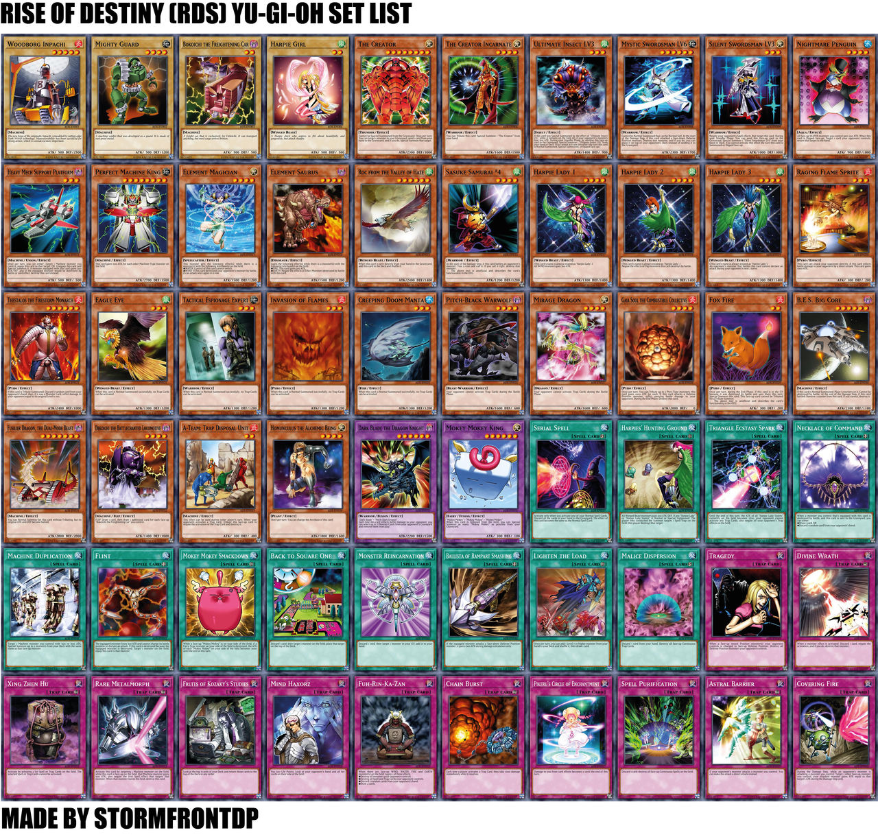 Yu-Gi-Oh Rise of Destiny (RDS) Set List by Stormfrontdp on DeviantArt Yu-Gi-Oh Rise of Destiny (RDS) Set List by Stormfrontdp on DeviantArt
