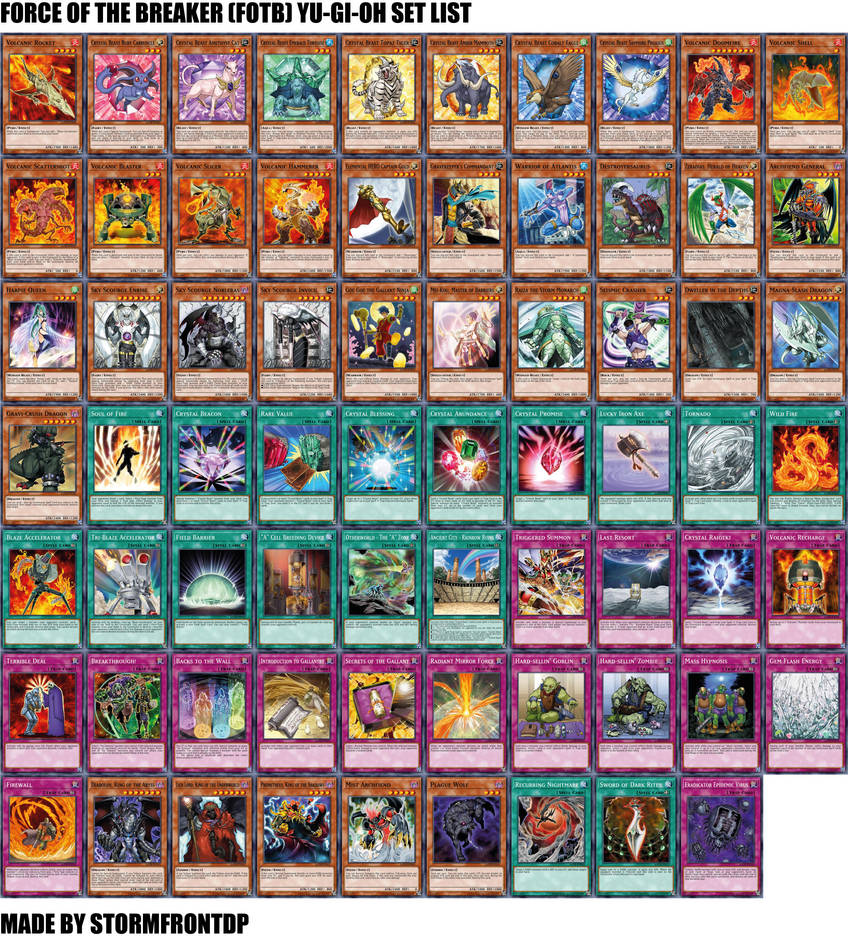 yugioh force of the breaker card list Force of the Breaker Sneak Peek Participation Card