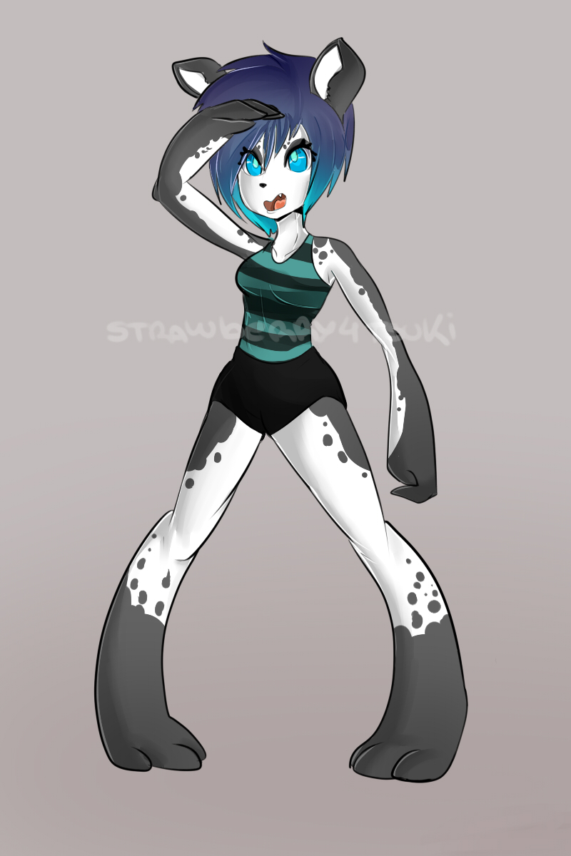 Blue panda girl - Adoptable (Adopted)