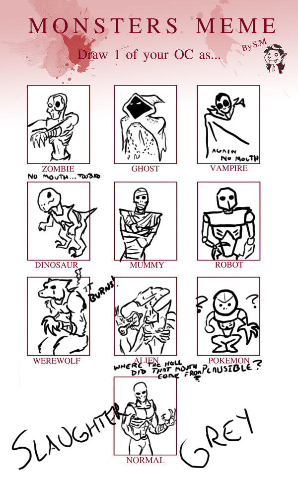 Meme Monster Code The Monster Meme by roadkillroy on DeviantArt