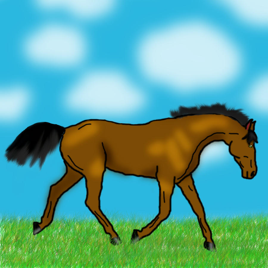 DIGITAL DRAWING OF HORSE I LOVE IT