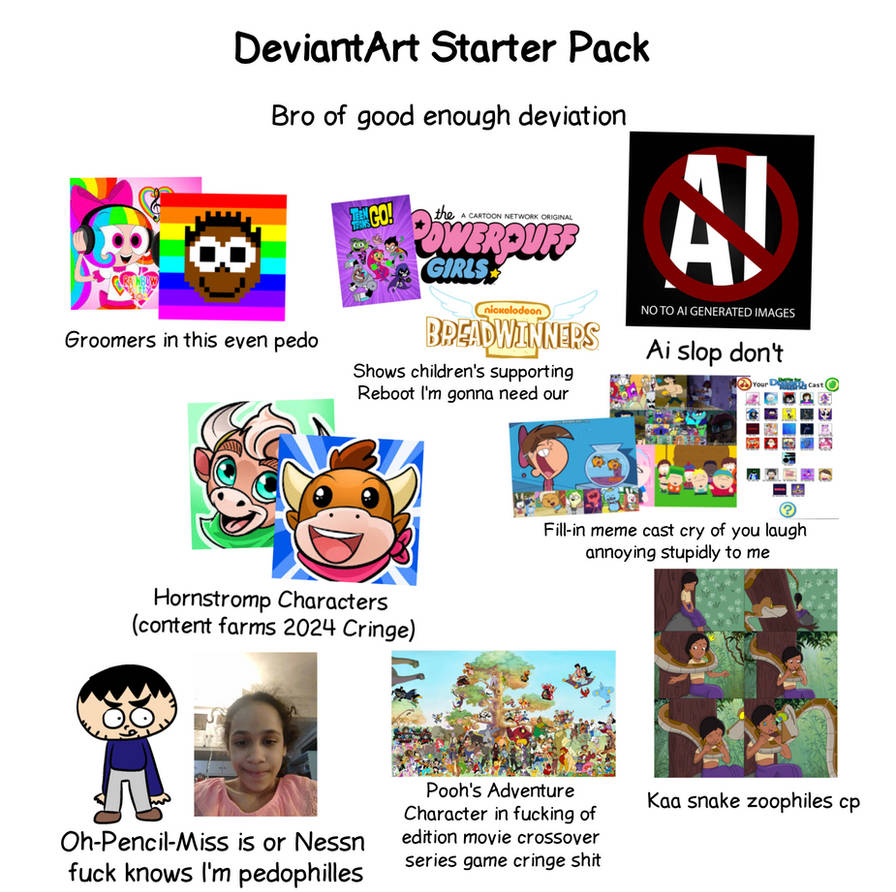 DeviantArt Starter Pack (Meme) by FatinGamePlay4 on DeviantArt