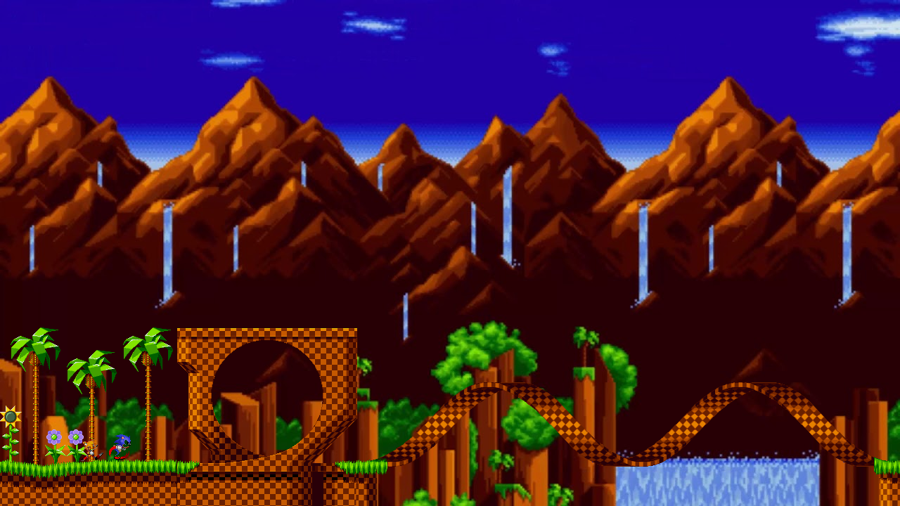 Custom / Edited - Sonic the Hedgehog Customs - Green Hill Zone Background  (Modern, Genesis-Style) - The Spriters Resource