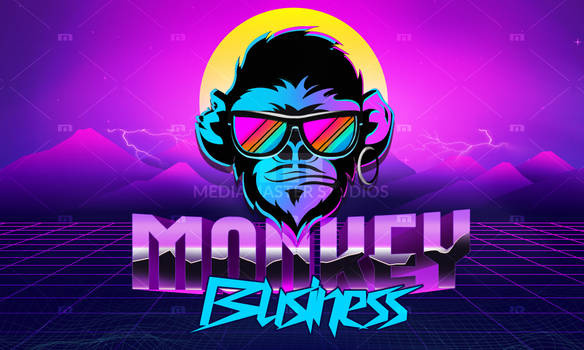 MonkeyBusiness - RETRO 80s Logo