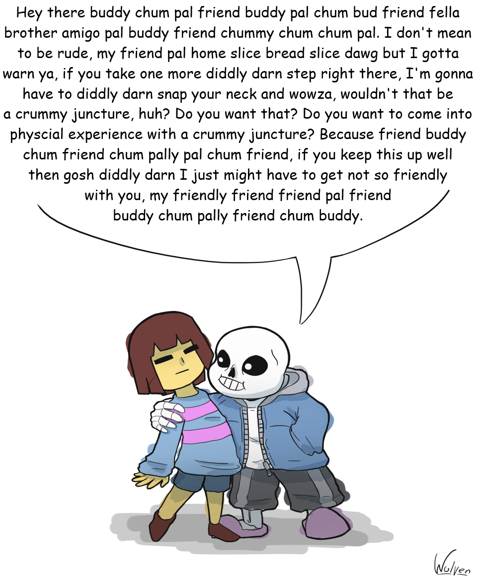 Dialogue That Might Play When You Fight Sans by ItsWolven on DeviantArt