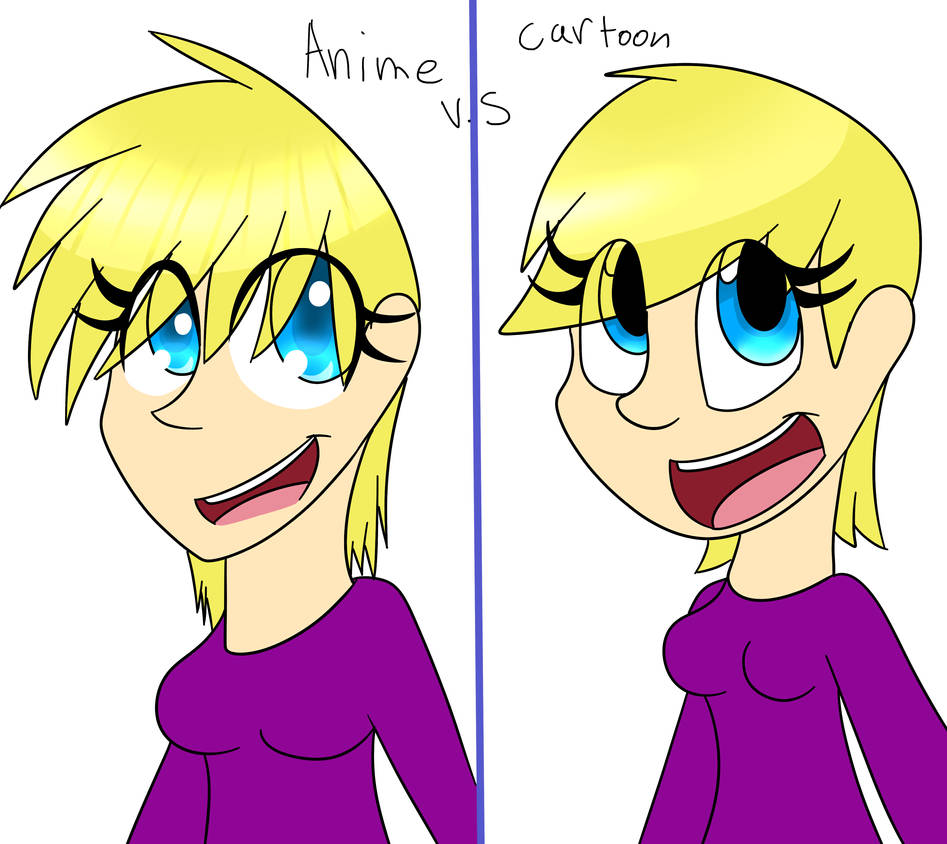Anime vs Cartoon by Luckynight48 on DeviantArt