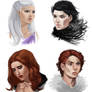 ASOIAF - Jon Snow, Daenerys, Robb and Sansa