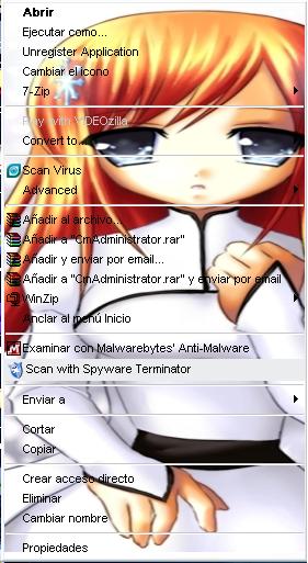 Menu Contextual Orihime Chibi