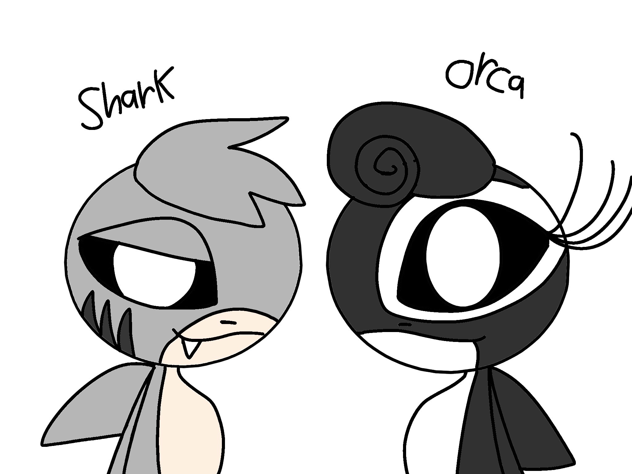 Shark and Orca by Lpichardo08 on DeviantArt