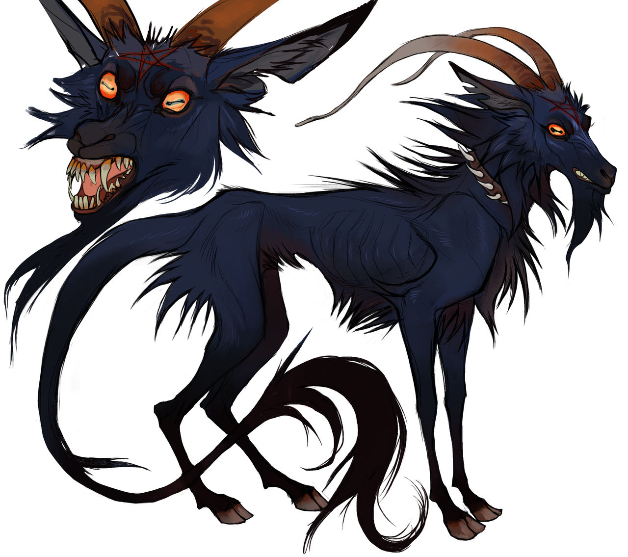 wolf goat by feurigensatan on deviantart