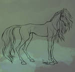 line-horse by FeurigenSatan