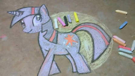 sidewalk chalk art :3