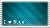 I love Blue - Stamp