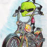 Zim and a motorcycle