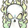 Tattoo Flash Skull and Flames