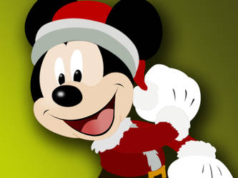Mickey Mouse Christmas : Vector Art