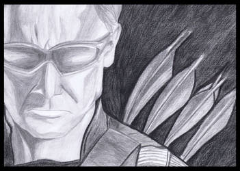 Hawk Eye : Jeremy Renner (AVENGERS) Pencil Sketch