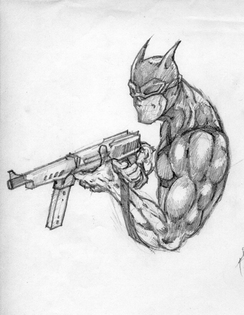 batman with gun