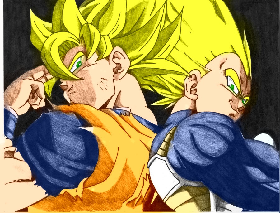 Two Super Saiyan 2s! LR SSJ2 Goku and SSJ2 Vegeta!