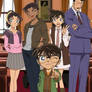 Conan,Ran,Kogoro,Heiji and Kazuha