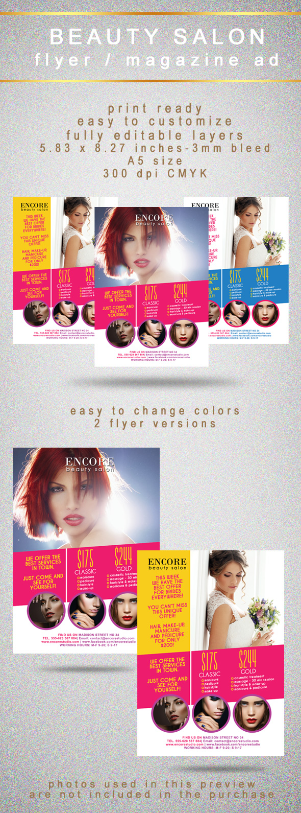 Beauty Salon Colorful Flyer