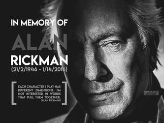 In Memory of Alan Rickman (21/2/1946 - 14/1/2016)