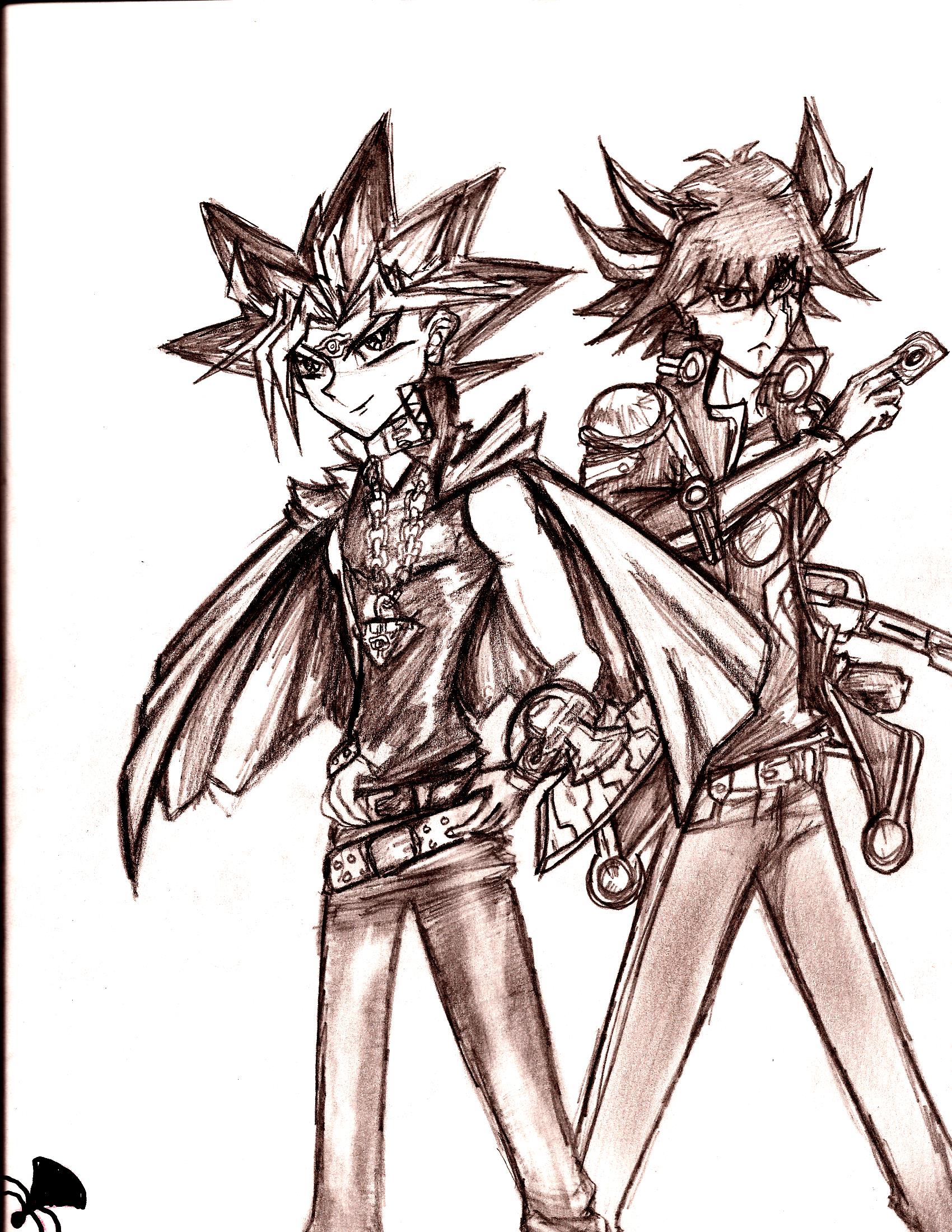 Yami Yugi and Yusei