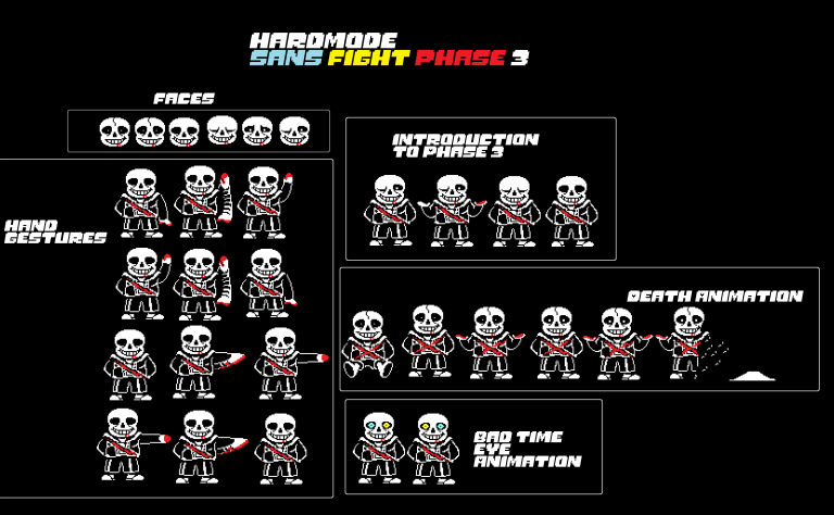 Undertale Hard Mode Neutral Sans Fight Phase 3 Completed (ADISPLAY Take)