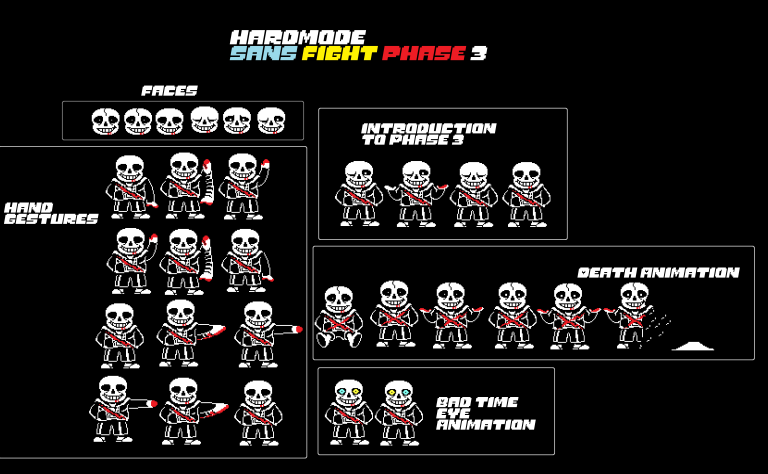 Undertale Hardmode Sans Fight Phase 3. by MatTheSleepyBoi on