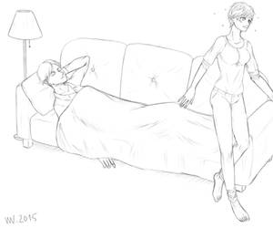 SnK AU: Levi sleeping 7